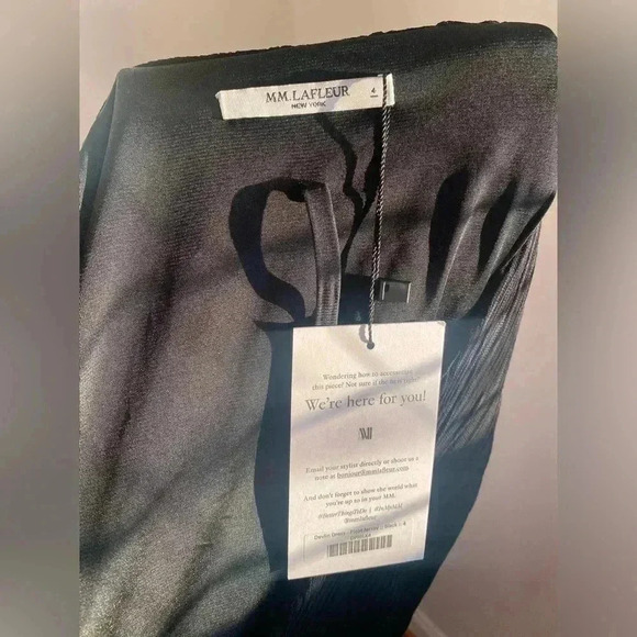 MM. Lafleur New York Devlin -Pleat Jersey Black Long Maxi Dress Size 4 NWT - Picture 13 of 14